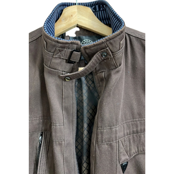 Louis Feraud Men's‎ Brown Jacket Pockets Zip -Up Style Size XL - Picture 9 of 11